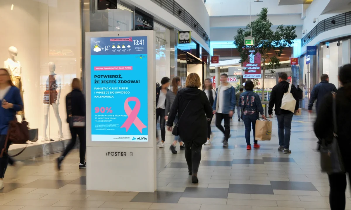 Alivia i AMS edukują - tworzą dedykowany kontent w Digital OOH wspierający miesiąc świadomości raka piersi